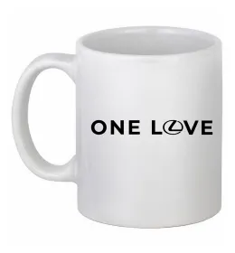 Чашка керамическая Lexus logo Белый фото