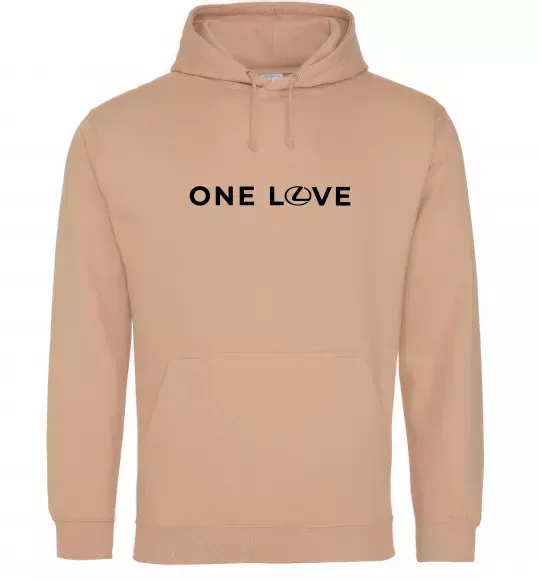 Мужская толстовка (худи) Lexus one love Песочный фото