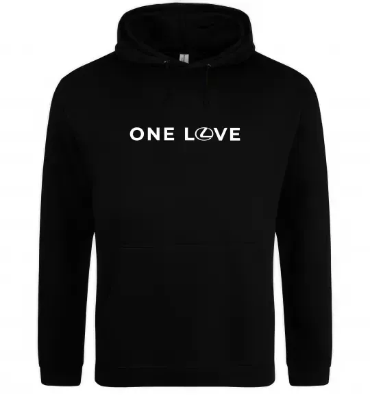 Мужская толстовка (худи) Lexus one love Черный фото