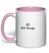Чашка с цветной ручкой Lexus my drug Нежно розовый фото