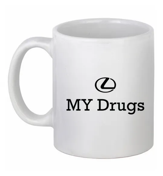Чашка керамічна Lexus my drug Білий фото