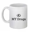 Чашка керамічна Lexus my drug Білий фото