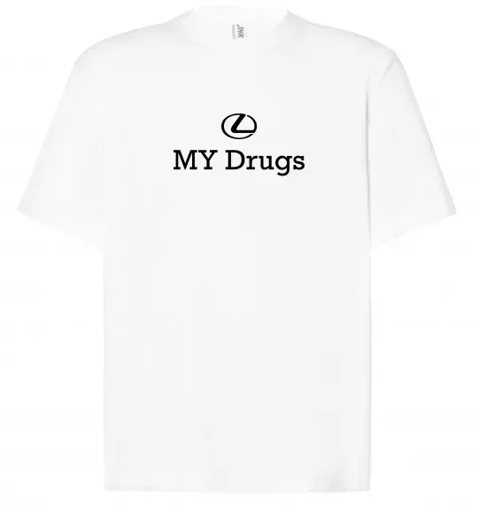 Футболка Оверсайз Lexus my drug Белый фото