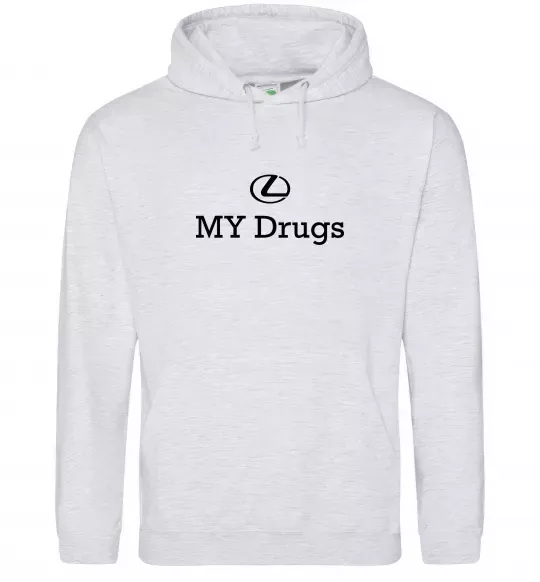 Жіноча толстовка (худі) Lexus my drug Сірий меланж фото