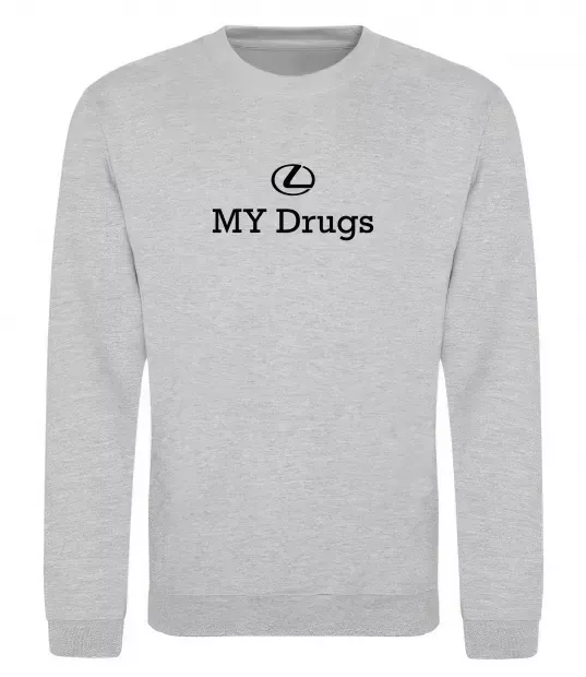 Свитшот Lexus my drug Серый меланж фото