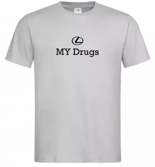 Мужская футболка Lexus my drug Серый фото