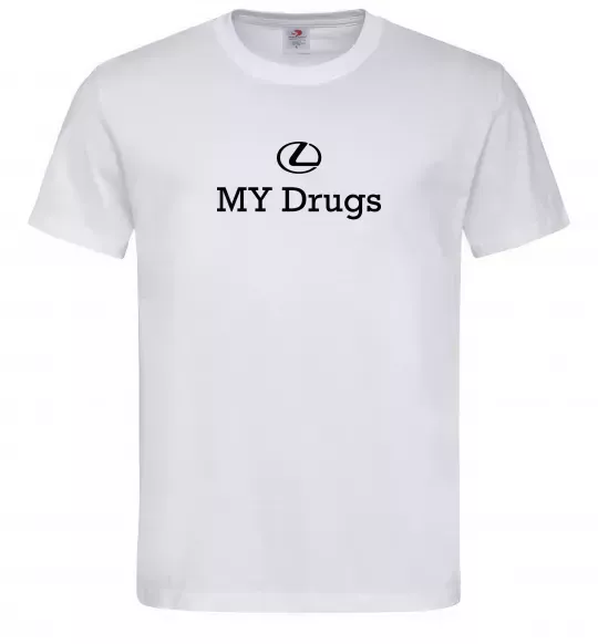 Мужская футболка Lexus my drug Белый фото