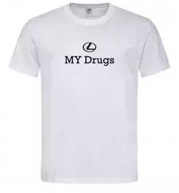 Мужская футболка Lexus my drug Белый фото