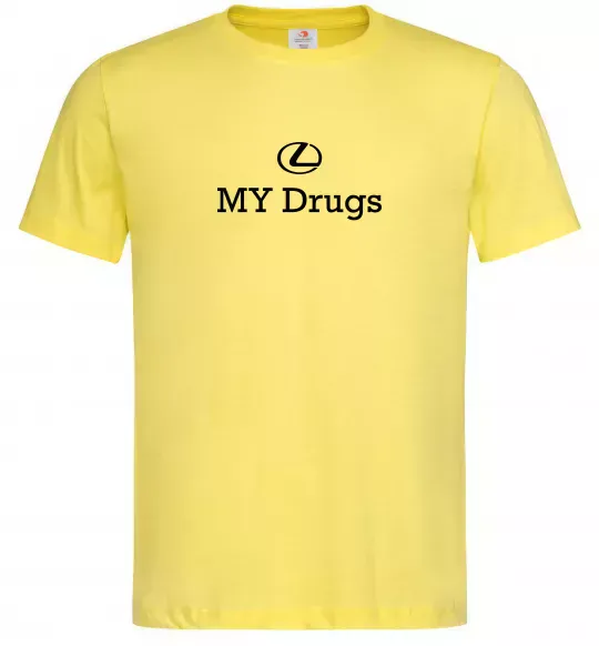 Мужская футболка Lexus my drug Лимонный фото
