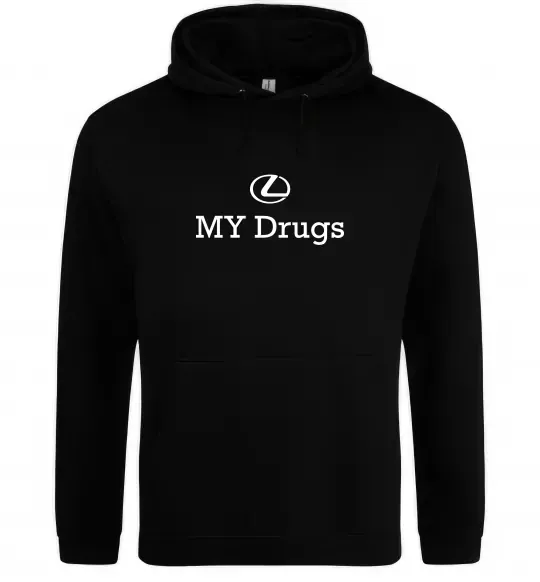 Мужская толстовка (худи) Lexus my drug Черный фото