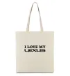 Эко-сумка Love my lexus Бежевый фото