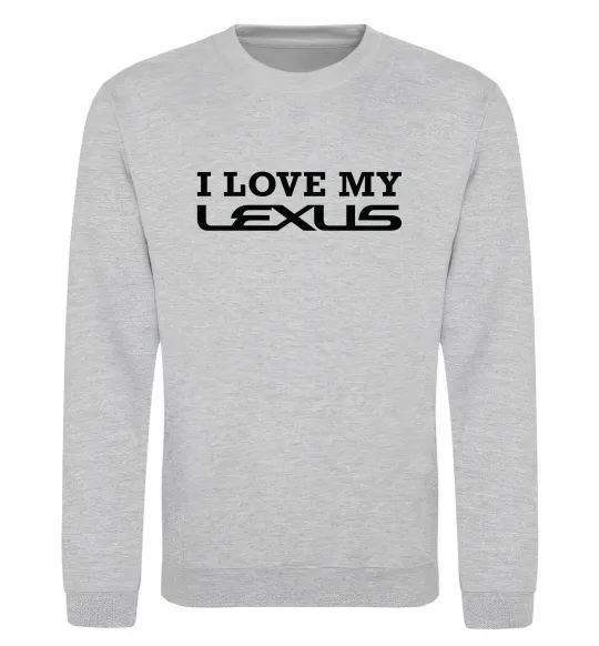 Свитшот Love my lexus Серый меланж фото