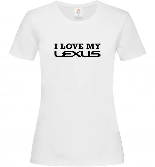 Жіноча футболка Love my lexus Білий фото