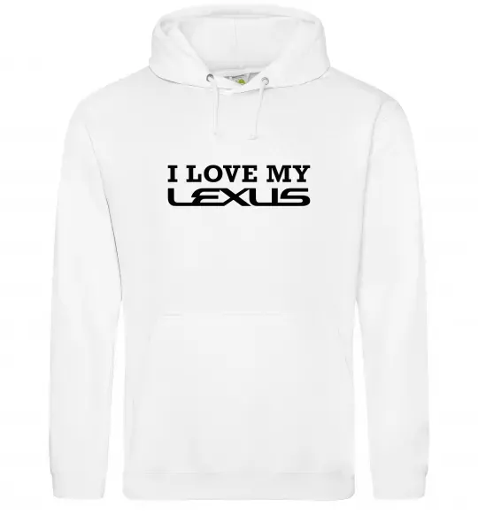 Мужская толстовка (худи) Love my lexus Белый фото