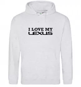 Мужская толстовка (худи) Love my lexus Серый меланж фото