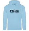Мужская толстовка (худи) Love my lexus Голубой фото