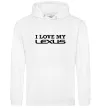Женская толстовка (худи) Love my lexus Белый фото