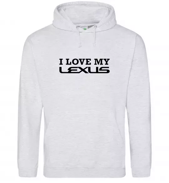 Женская толстовка (худи) Love my lexus Серый меланж фото