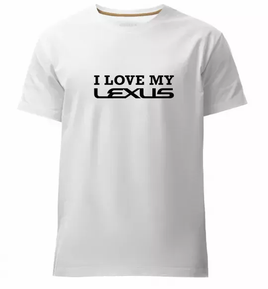Чоловіча преміум футболка Love my lexus Білий фото