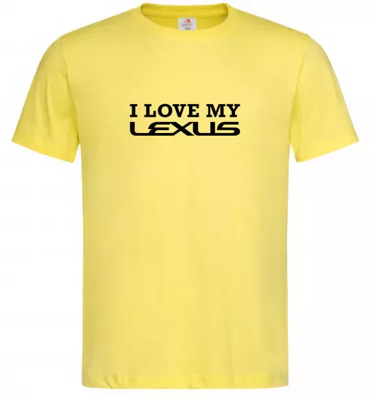 Мужская футболка Love my lexus Лимонный фото