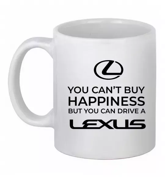 Чашка керамическая You can drive Lexus Белый фото