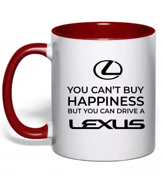 Чашка с цветной ручкой You can drive Lexus Красный фото