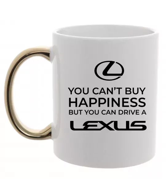 Чашка с цветной ручкой You can drive Lexus Золото фото