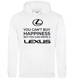 Мужская толстовка (худи) You can drive Lexus Белый фото