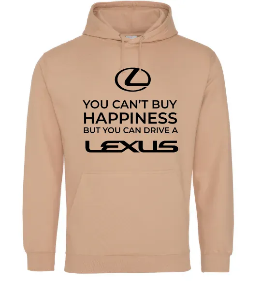 Чоловіча толстовка (худі) You can drive Lexus Пісочний фото
