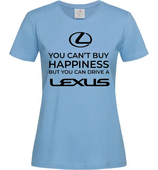 Жіноча футболка You can drive Lexus Блакитний фото