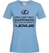Жіноча футболка You can drive Lexus Блакитний фото