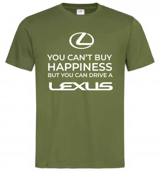 Мужская футболка You can drive Lexus Оливковый фото