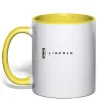 Чашка с цветной ручкой Lincoln Солнечно желтый фото