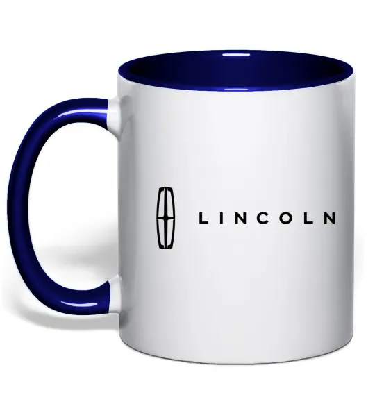 Чашка з кольоровою ручкою Lincoln Глибокий темно-синій фото