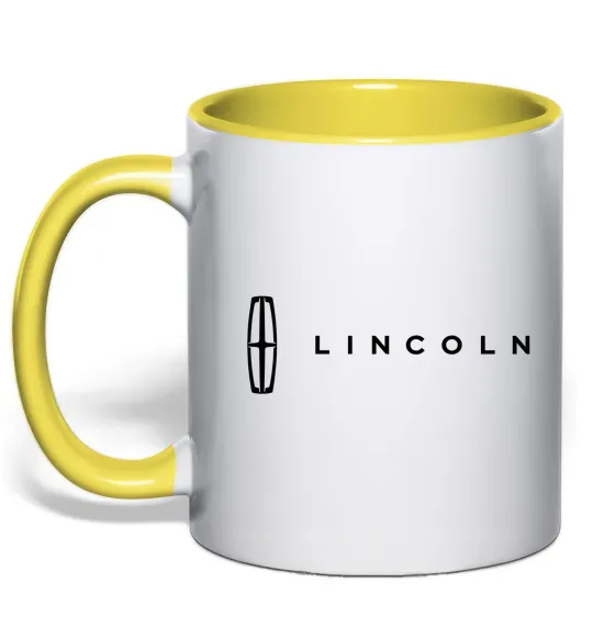Чашка з кольоровою ручкою Lincoln Лимонний фото
