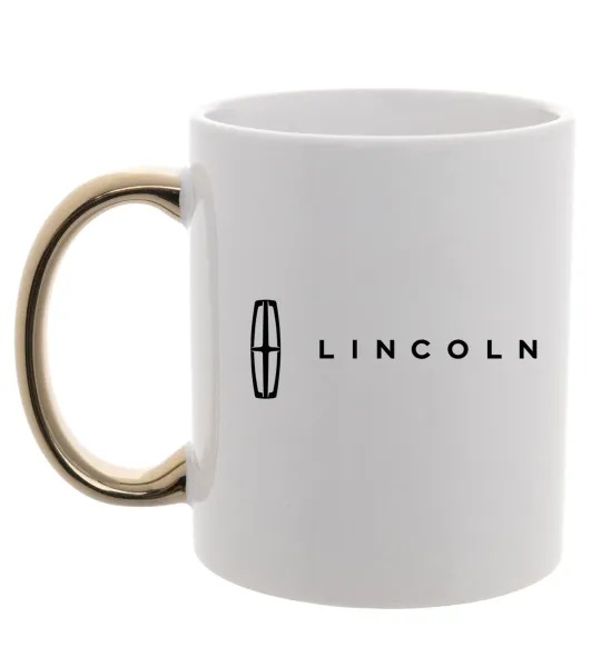 Чашка з кольоровою ручкою Lincoln Золото фото