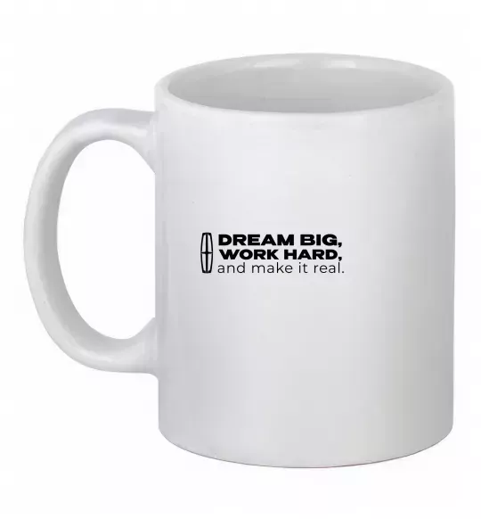 Чашка керамічна Make it real Lincoln Білий фото