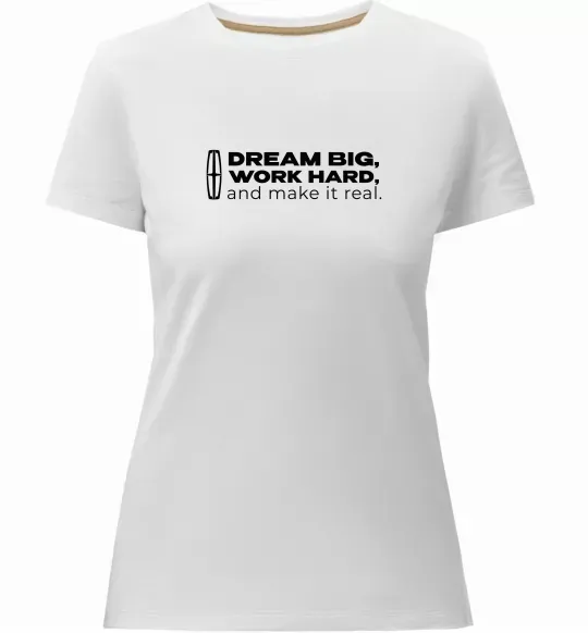 Женская премиум футболка Make it real Lincoln Белый фото