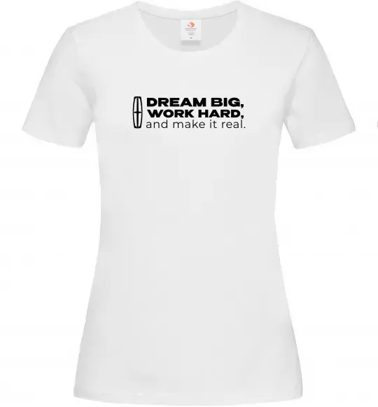 Женская футболка Make it real Lincoln Белый фото