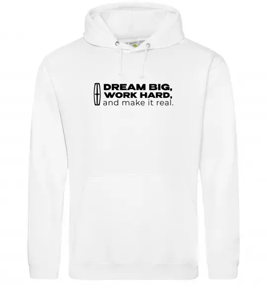 Чоловіча толстовка (худі) Make it real Lincoln Білий фото