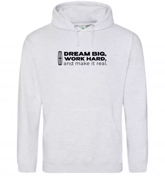 Чоловіча толстовка (худі) Make it real Lincoln Сірий меланж фото