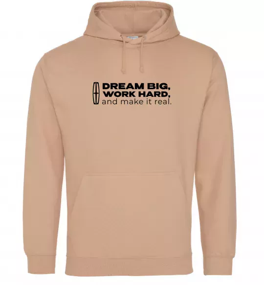 Чоловіча толстовка (худі) Make it real Lincoln Пісочний фото