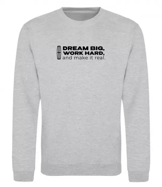 Світшот Make it real Lincoln Сірий меланж фото