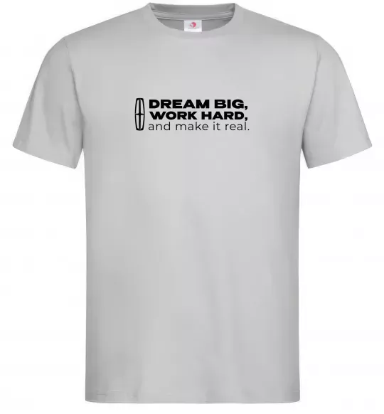 Чоловіча футболка Make it real Lincoln Сірий фото