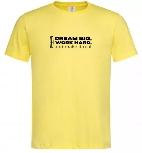 Чоловіча футболка Make it real Lincoln Лимонний фото