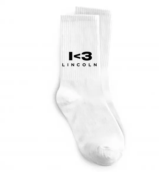 Носки I <3 Lincoln Белый фото