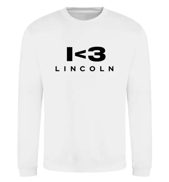 Свитшот I <3 Lincoln Белый фото