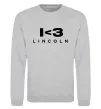 Свитшот I <3 Lincoln Серый меланж фото