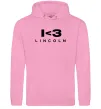 Женская толстовка (худи) I <3 Lincoln Розовый фото