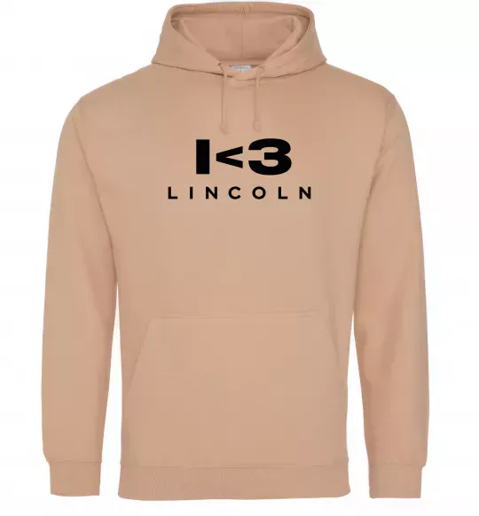 Жіноча толстовка (худі) I <3 Lincoln Пісочний фото